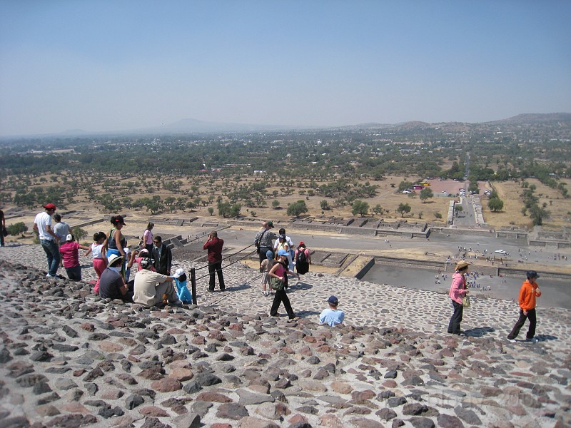 Mexico Pyramids - Mexico City 2009 0490.jpg - A trip to the Teotihuacan area of Mexico to visit the pyramids. A vast complex and a great climb to the top. This was followed by lunch in a cave, then a visit to the historical center of Mexico City. March 2009.